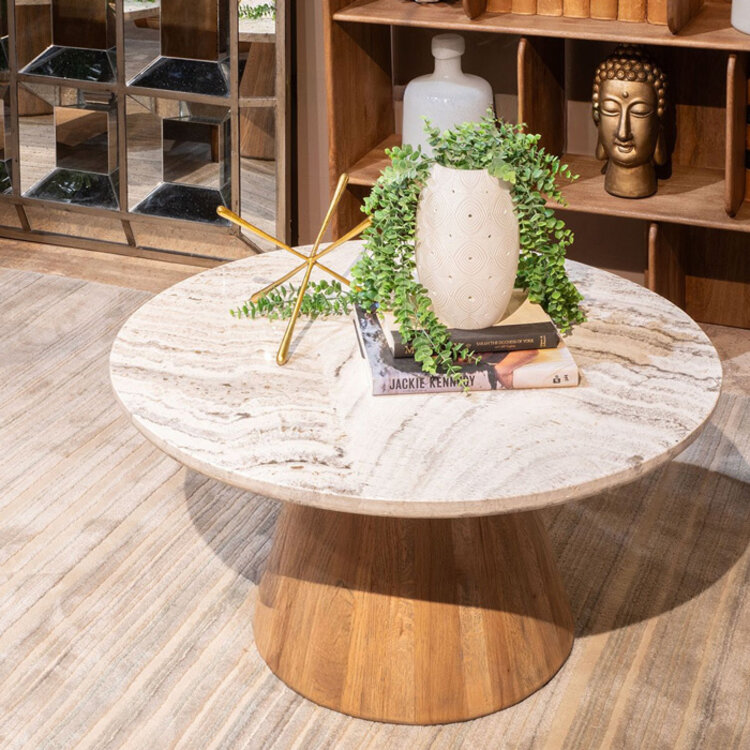HOME TRENDS DESIGN VIVIAN ROUND COFFEE TABLE