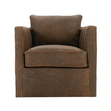KITTREDGE LEATHER SWIVEL CHAIR