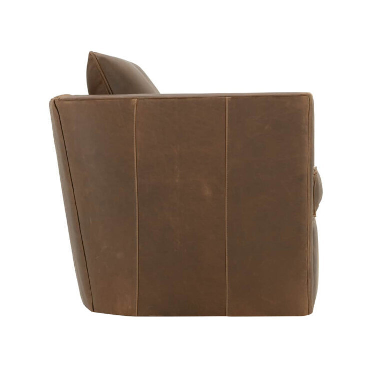KITTREDGE LEATHER SWIVEL CHAIR