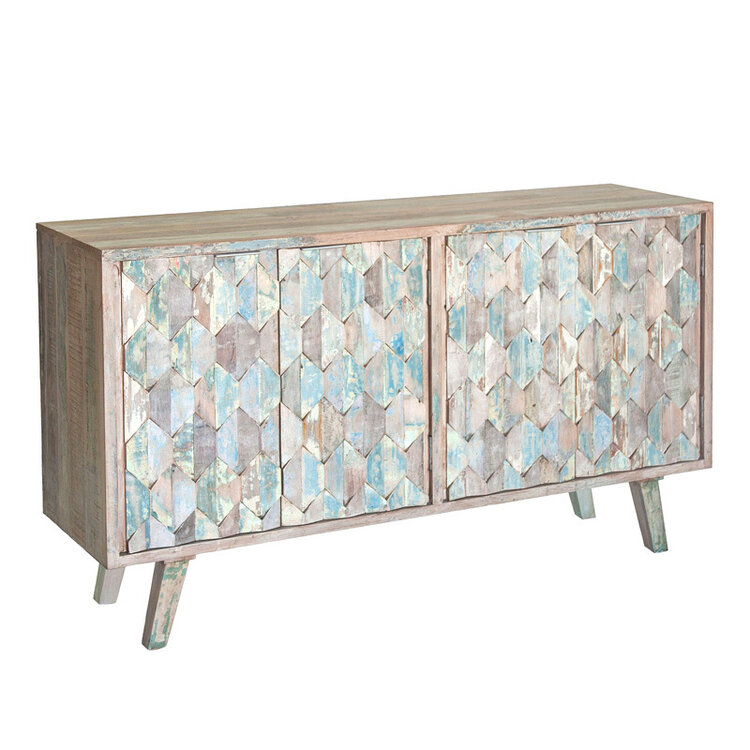 HOME TRENDS DESIGN MALTA SIDEBOARD, VINTAGE TEAL