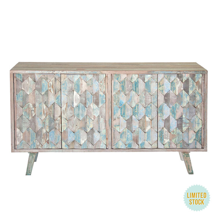 HOME TRENDS DESIGN MALTA SIDEBOARD, VINTAGE TEAL