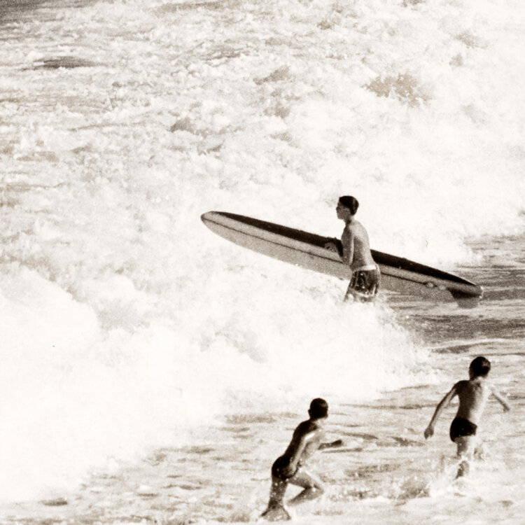 AVALON BEACH C. 1965 FRAMED PRINT