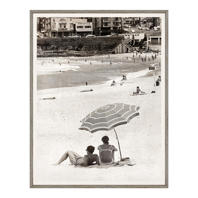 COOGEE BEACH C. 1965 FRAMED PRINT