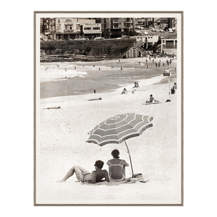 COOGEE BEACH C. 1965 FRAMED PRINT
