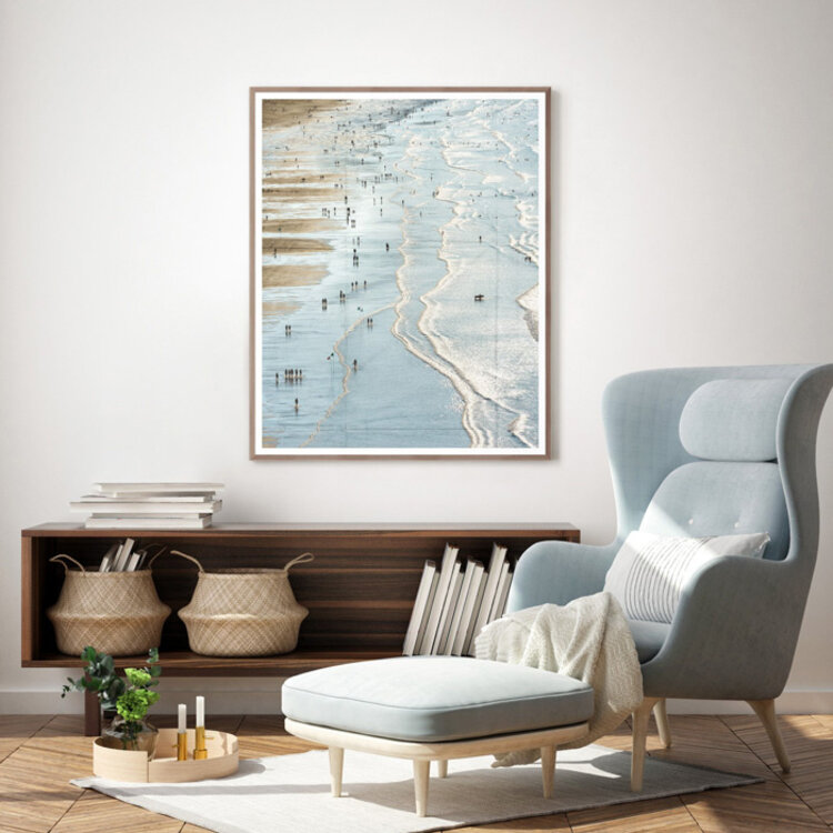PLAYA DE ZARAUTZ FRAMED PRINT