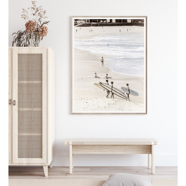 SURFING TRIO FRAMED PRINT