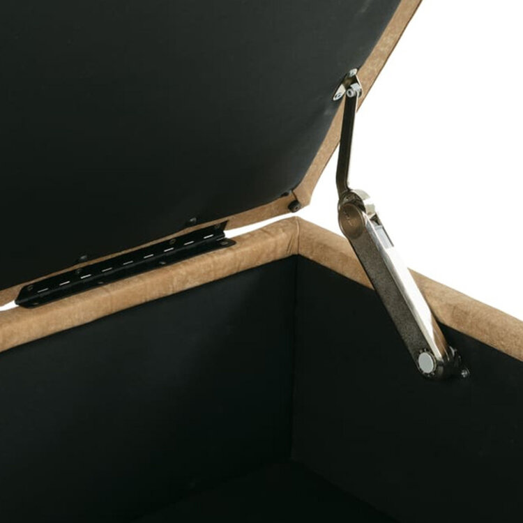 ROMY LEATHER STORAGE OTTOMAN