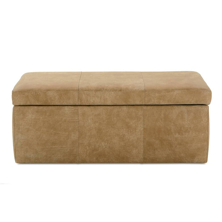 ROMY LEATHER STORAGE OTTOMAN