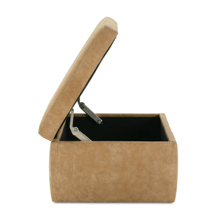 ROMY LEATHER STORAGE OTTOMAN