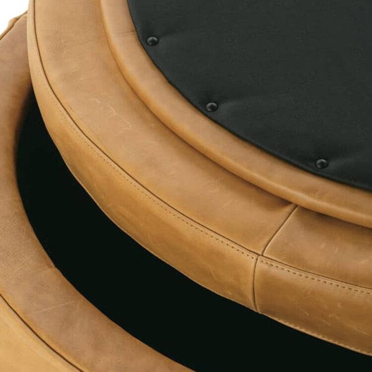 ROMY LEATHER STORAGE OTTOMAN