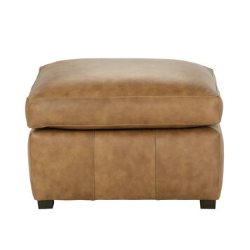 DOSS LEATHER OTTOMAN