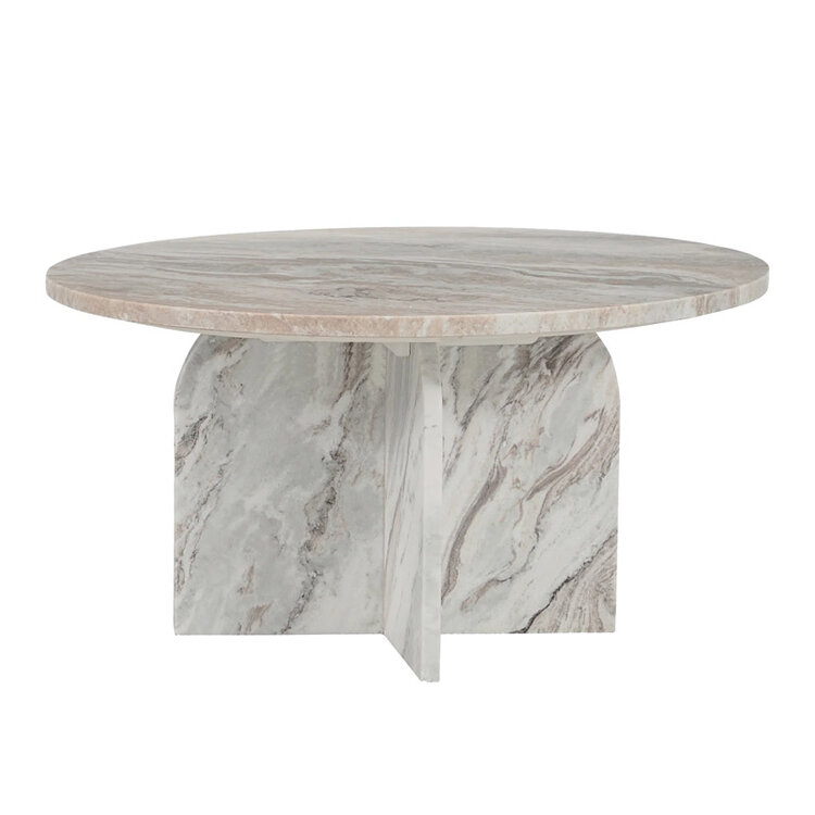 REHILA ROUND MARBLE COFFEE TABLE