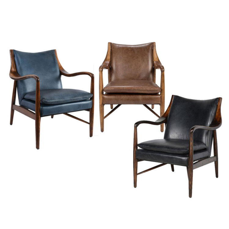 KIARA LEATHER CLUB CHAIR