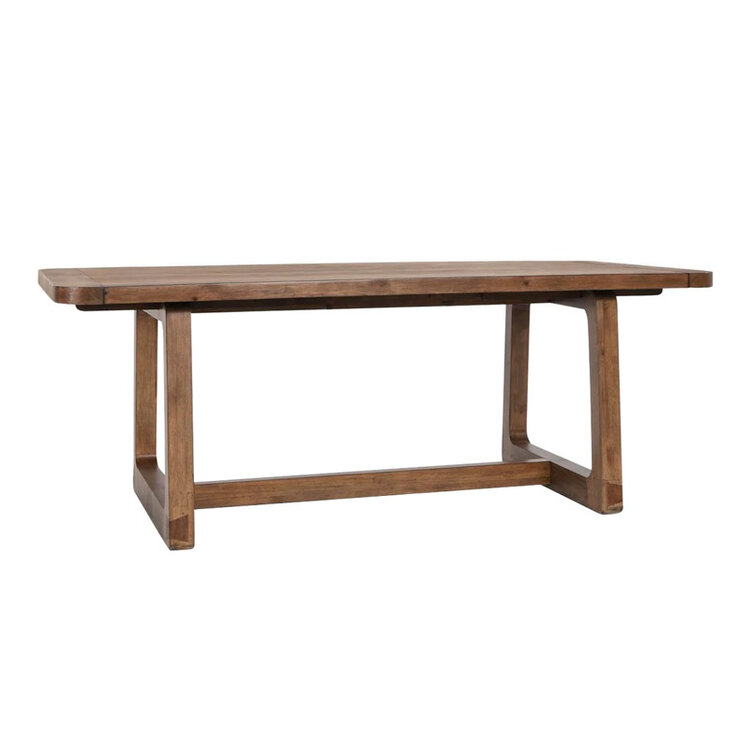 LAYNE EXTENSION DINING TABLE, SMOKE BROWN