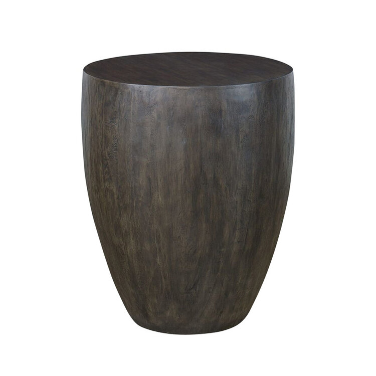 LARKE ROUND END TABLE, WALNUT