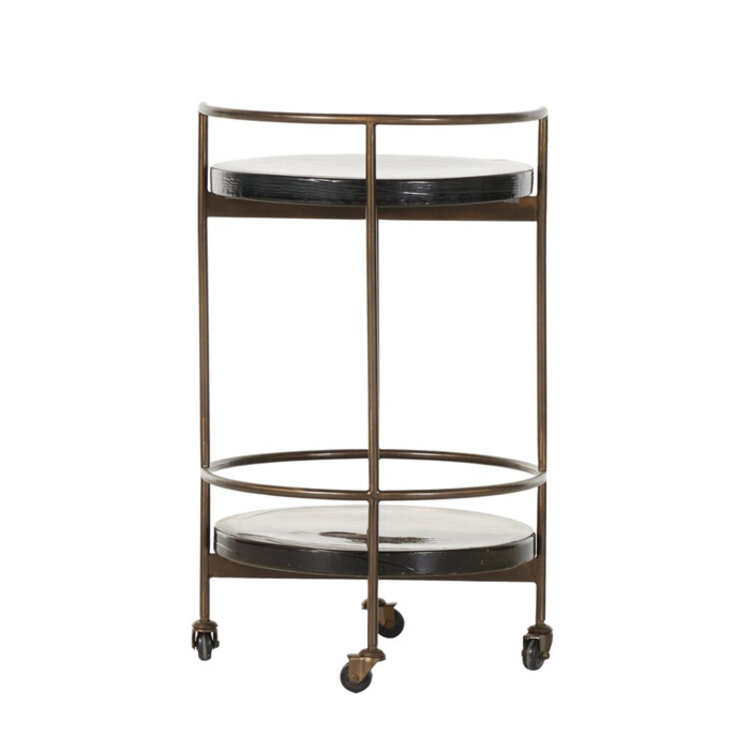 MIRA BAR CART CAST GLASS