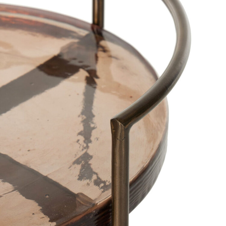 MIRA BAR CART CAST GLASS