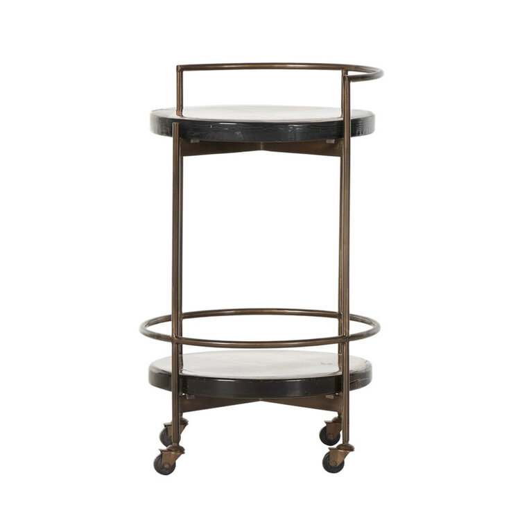 MIRA BAR CART CAST GLASS