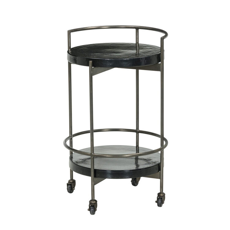 MIRA BAR CART CAST GLASS