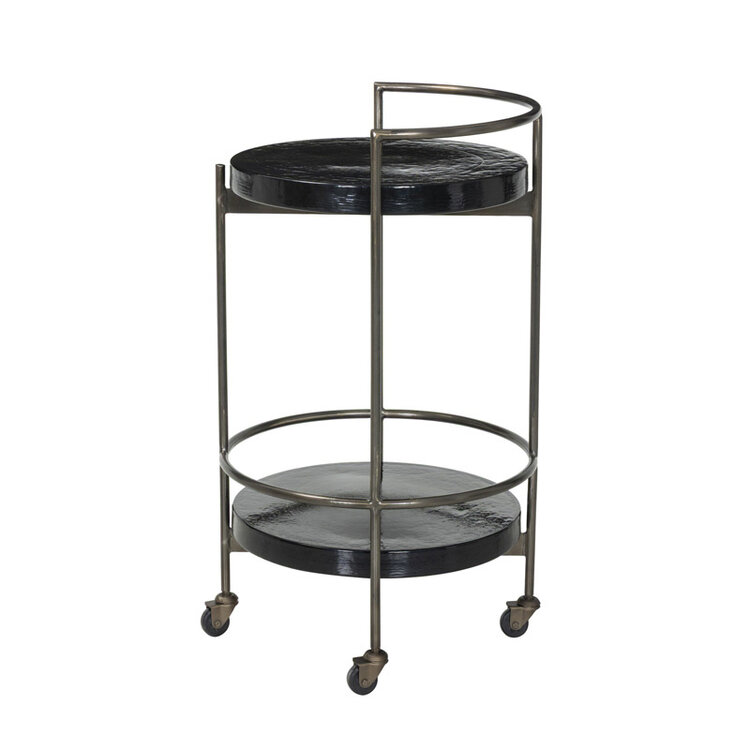 MIRA BAR CART CAST GLASS