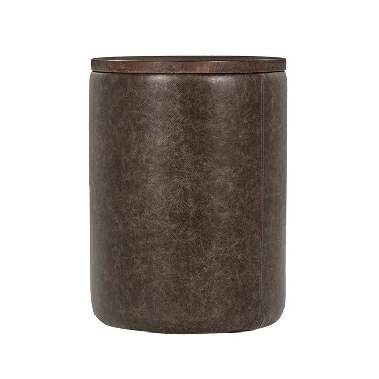 CASSIE LEATHER END TABLE