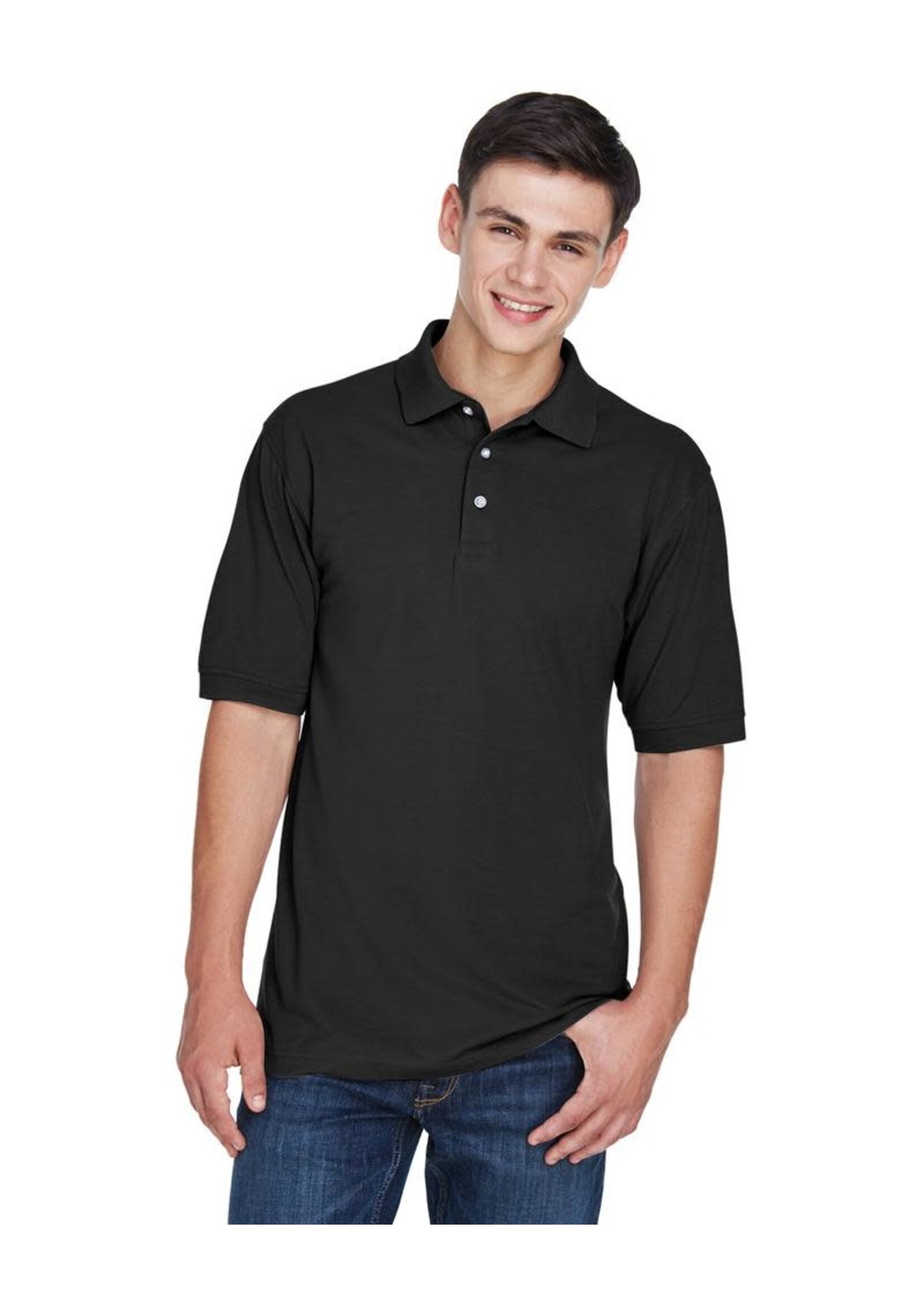 Harriton Men's 5.6 oz. Easy Blend Polo