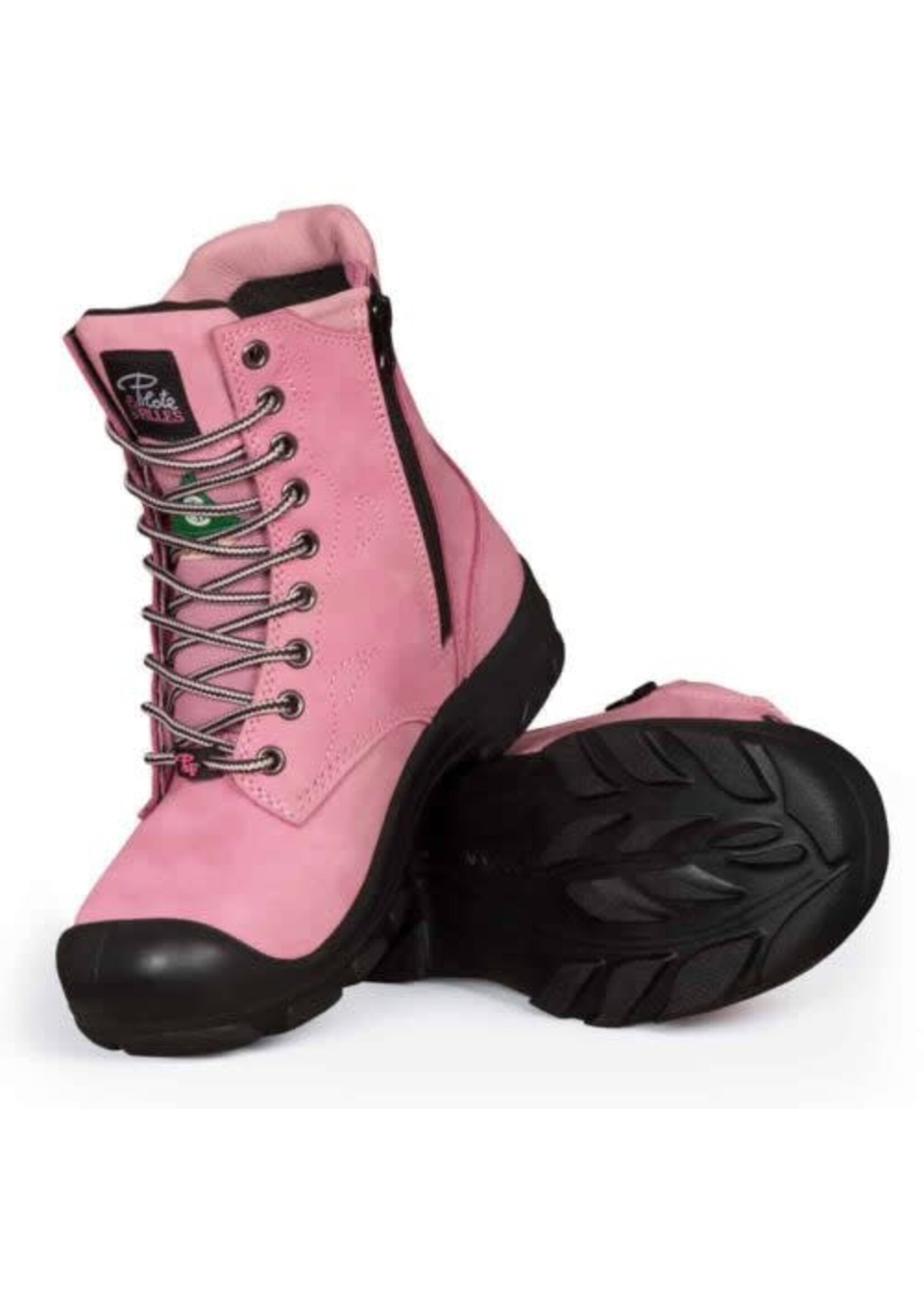 P&F Workwear P&F Workwear 8″ Steel Toe Work Boot for Women w/ Zipper