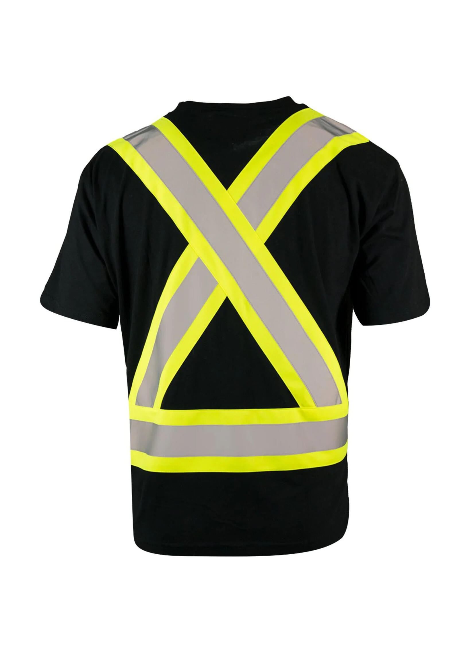 Forcefield Forcefield Hi Vis Crew Neck Short Sleeve Safety Tee Shirt with Chest Pocket