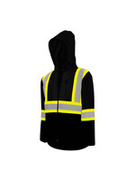 Ground Force Ground Force Soft Shell Jacket w/ Detachable Hood, 4″ Refl. Tape