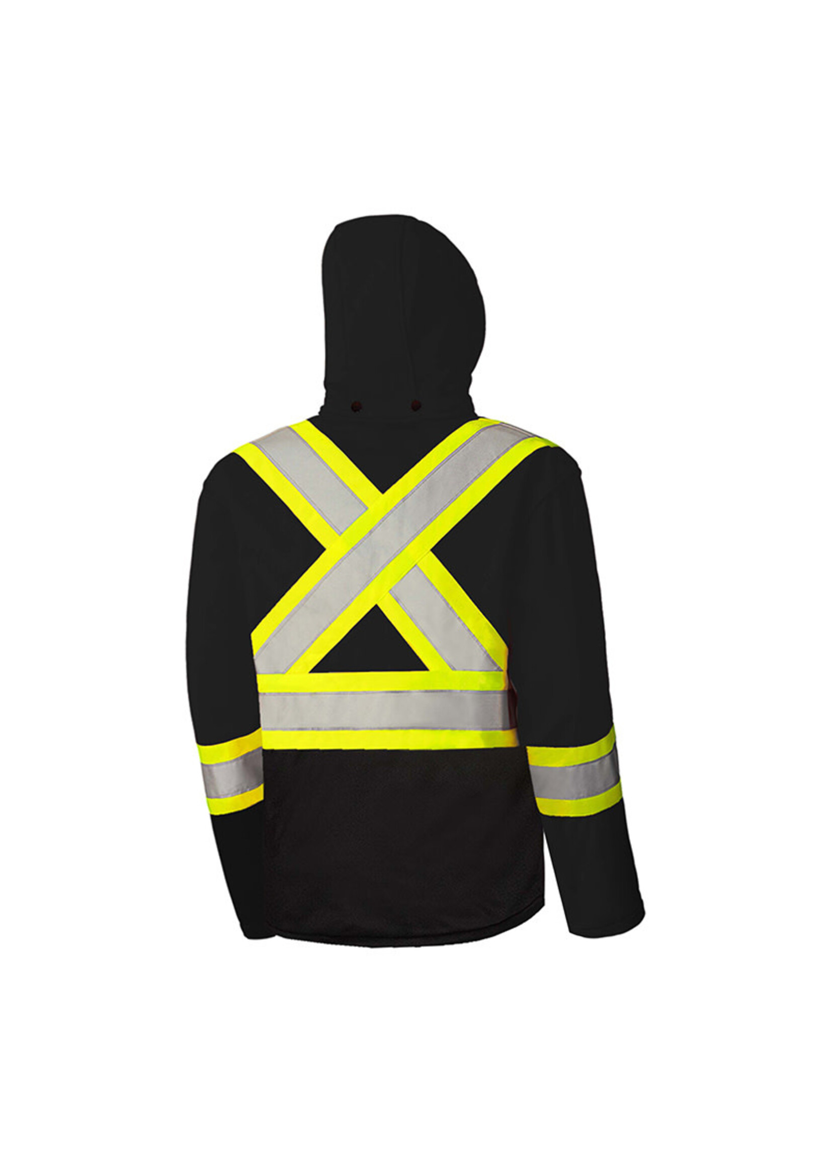 Ground Force Ground Force Soft Shell Jacket w/ Detachable Hood, 4″ Refl. Tape