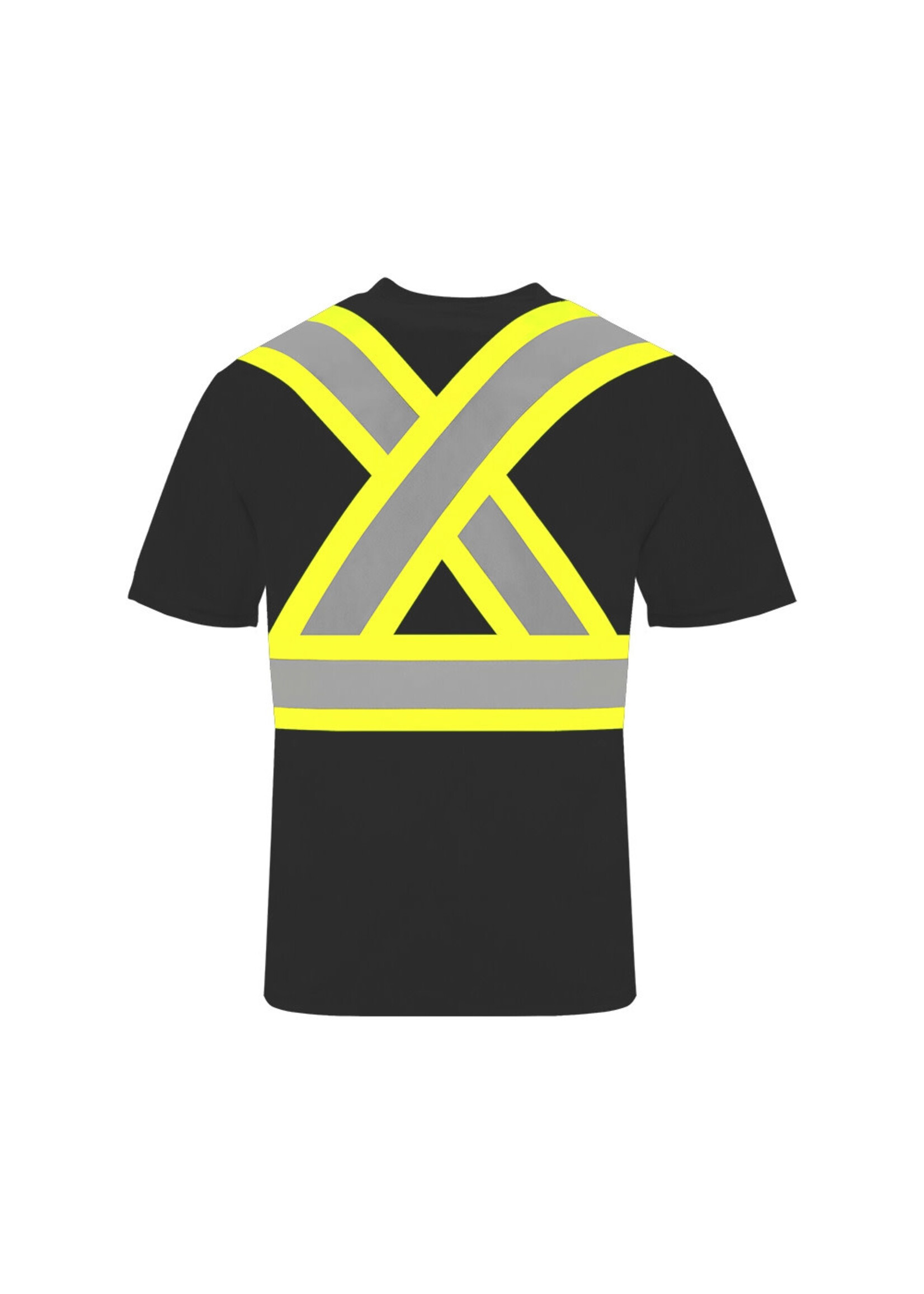 Ground Force Ground Force Short Sleeve Polyester Traffic T-Shirt, 4″ Refl. Tape