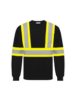 Ground Force Ground Force Long Sleeve Cotton Traffic T-Shirt, 4″ Refl. Tape