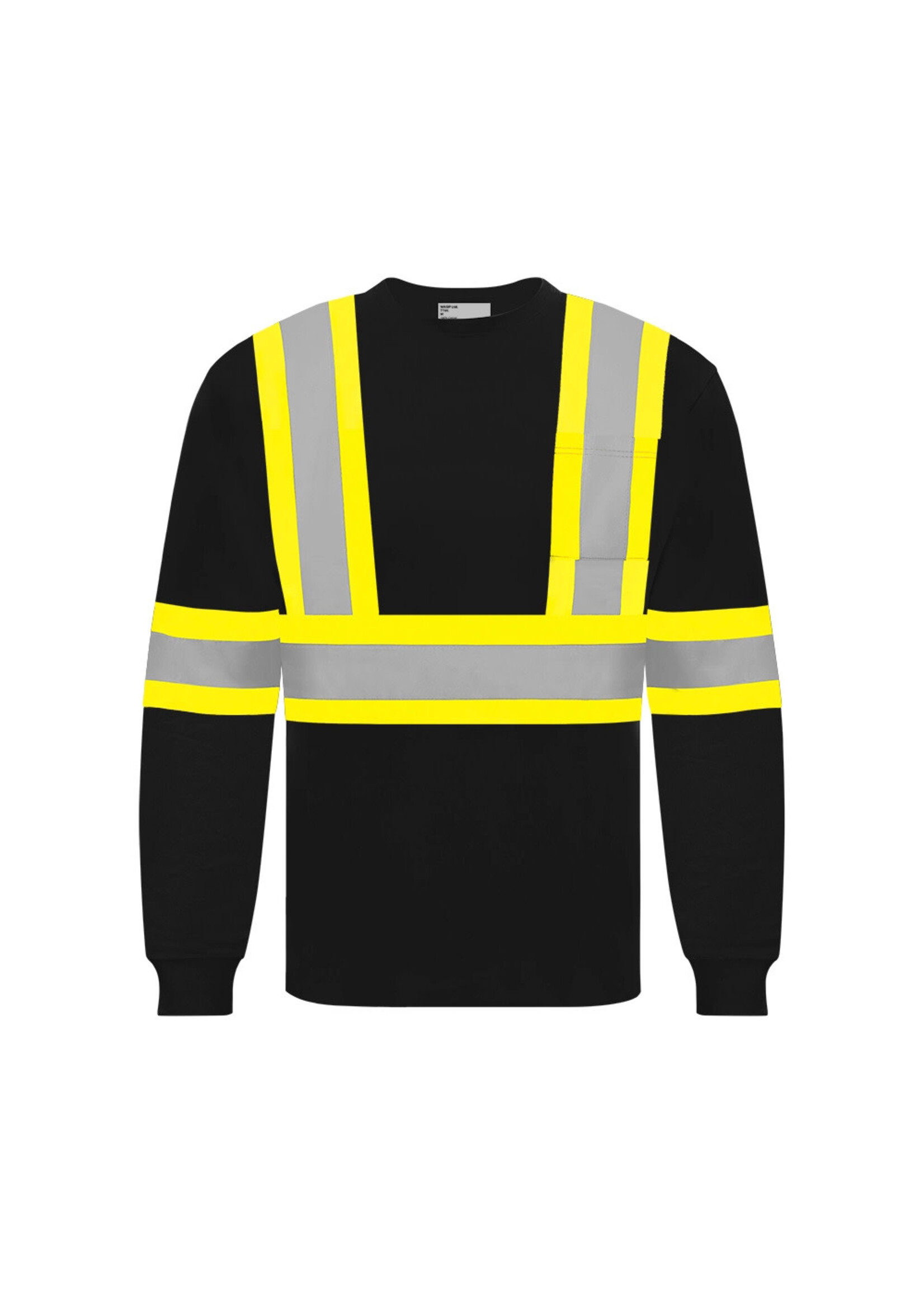 Ground Force Ground Force Long Sleeve Cotton Traffic T-Shirt, 4″ Refl. Tape