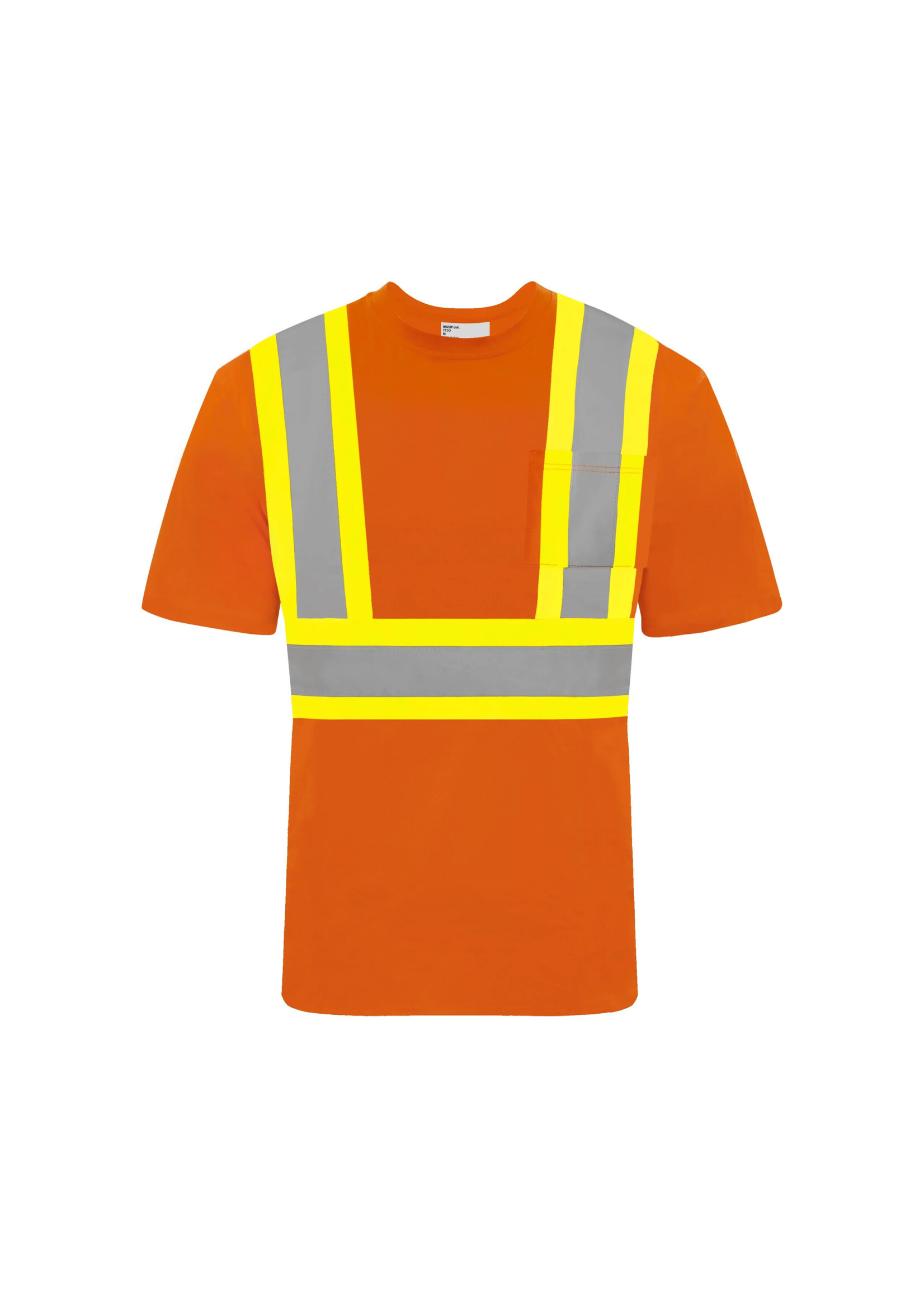 Ground Force Ground Force Short Sleeve Cotton Traffic T-Shirt, 4″ Refl. Tape