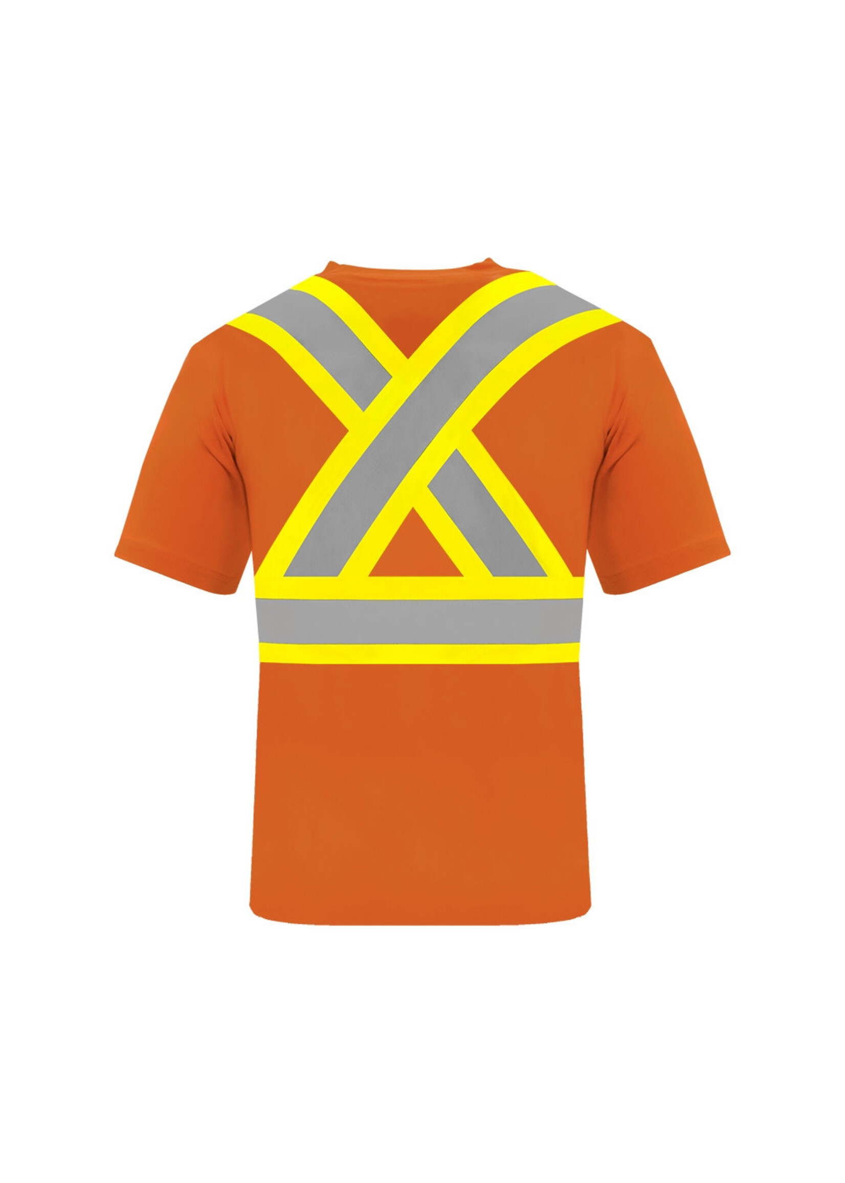 Ground Force Ground Force Short Sleeve Cotton Traffic T-Shirt, 4″ Refl. Tape
