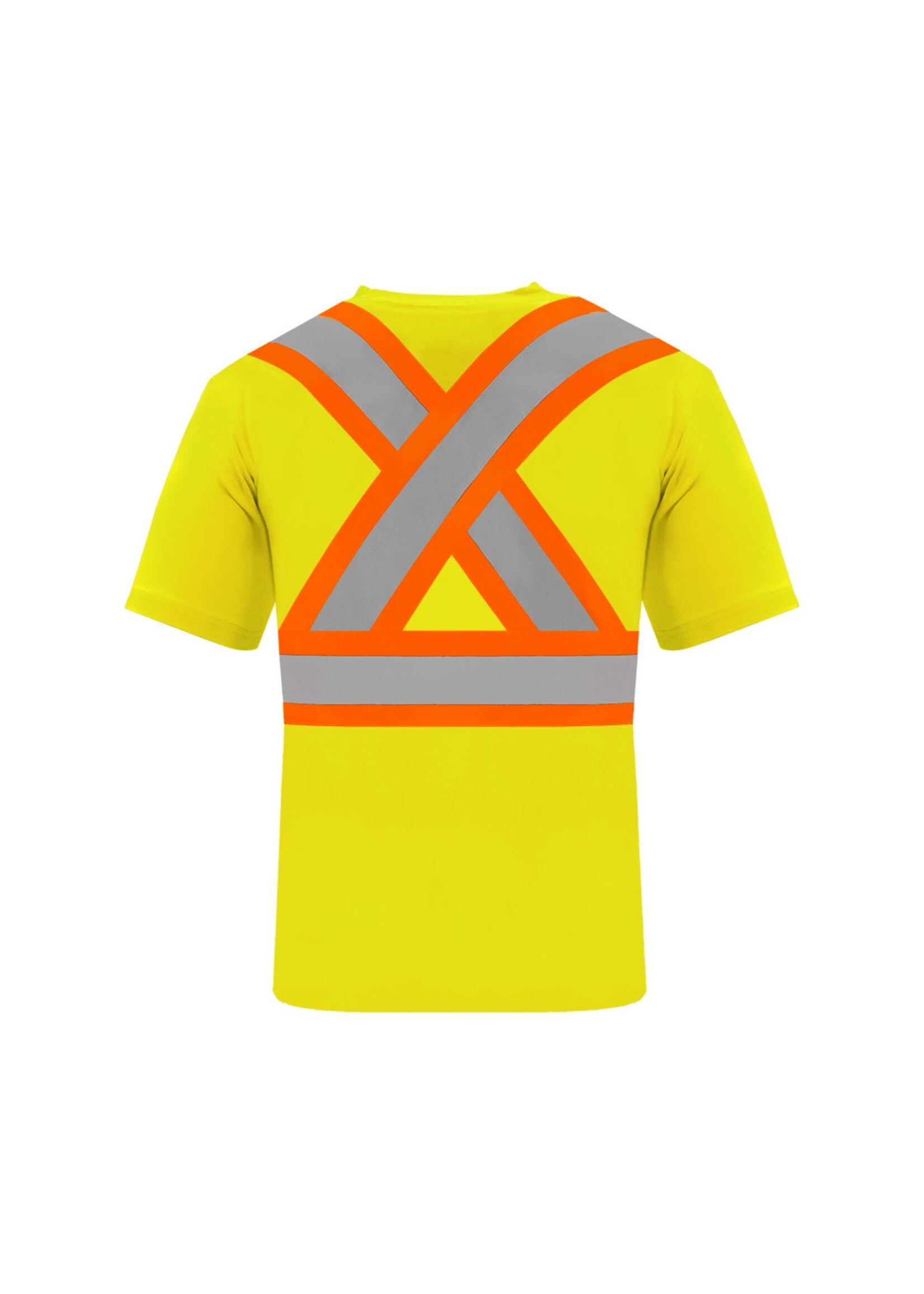 Ground Force Ground Force Short Sleeve Cotton Traffic T-Shirt, 4″ Refl. Tape