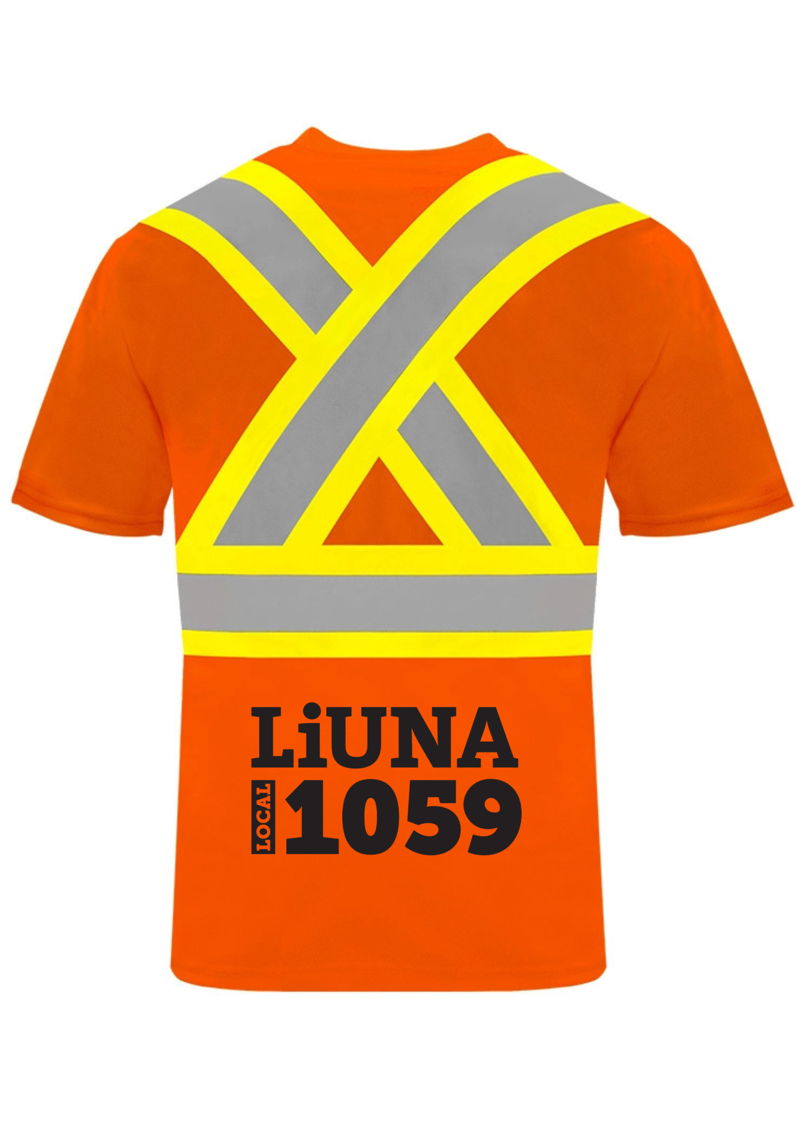 Ground Force Ground Force Short Sleeve Polyester Traffic T-Shirt, 4″ Refl. Tape - LiUna