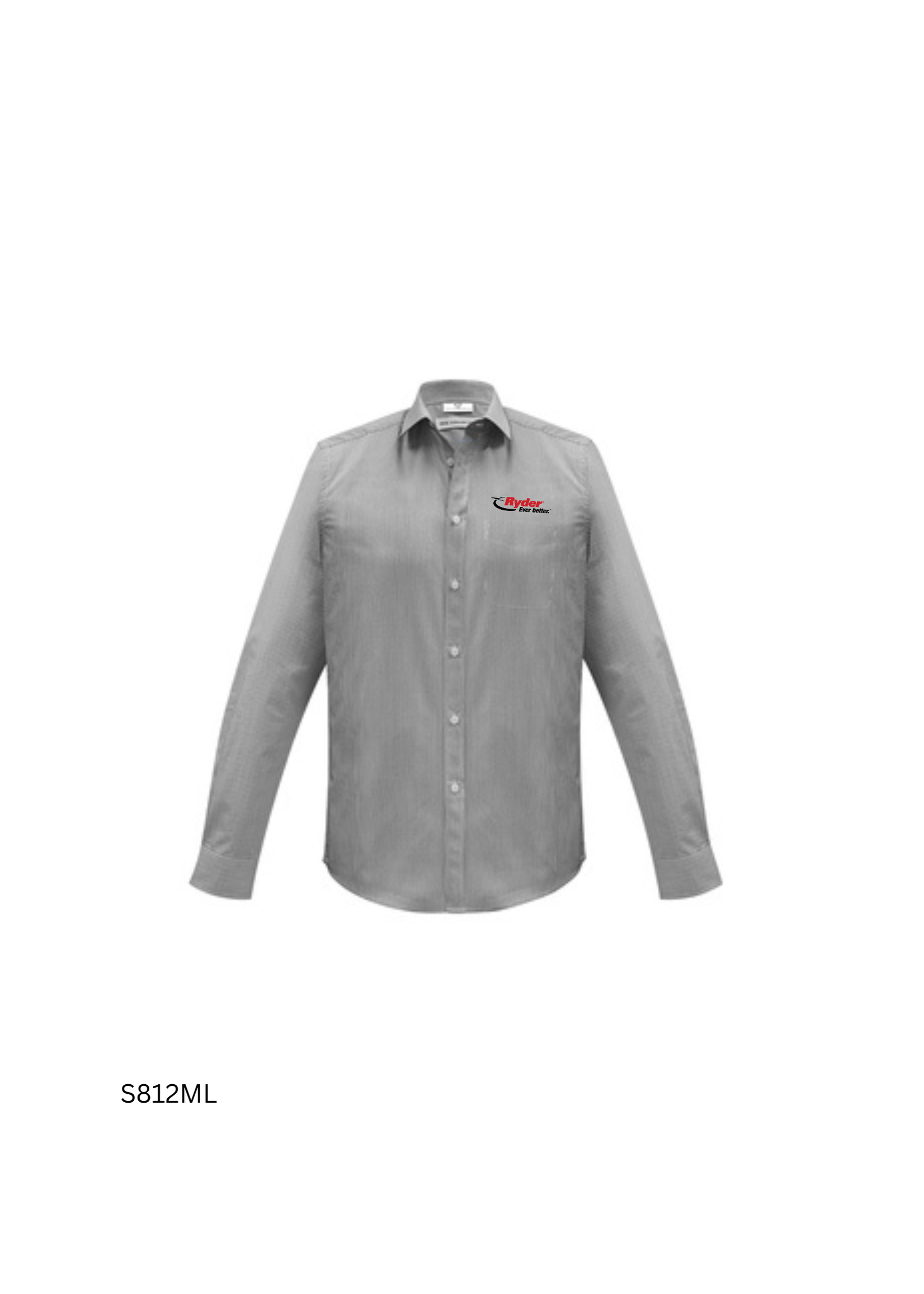 Biz Collection Biz Collection Men's Euro Long Sleeve Shirt - Ryder Logo