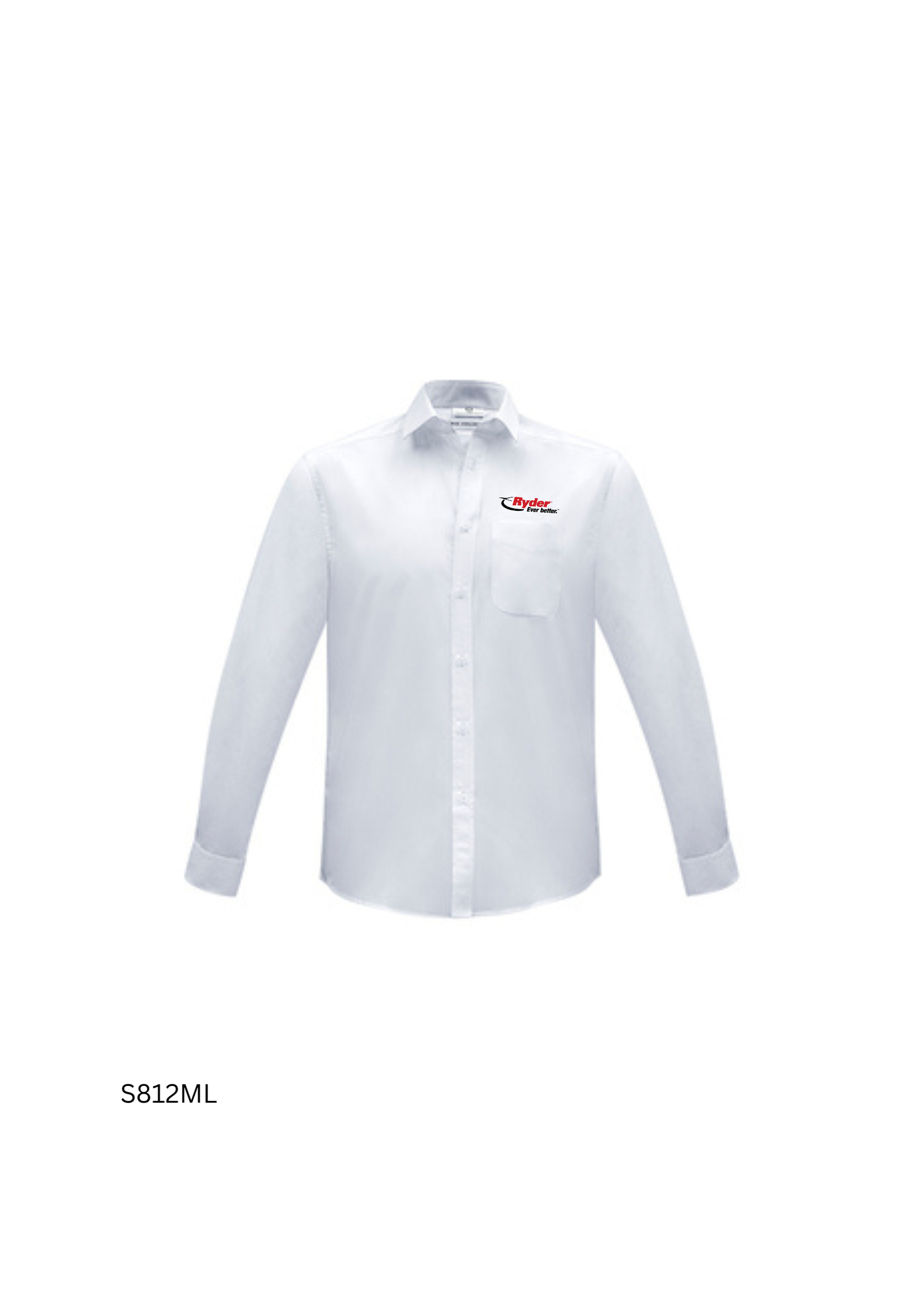 Biz Collection Biz Collection Men's Euro Long Sleeve Shirt - Ryder Logo