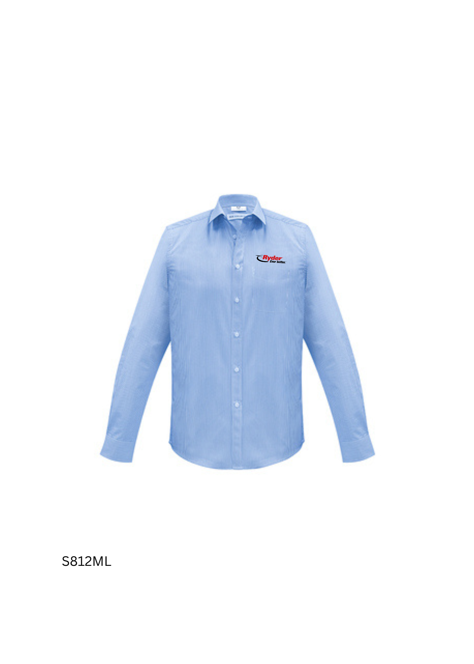 Biz Collection Biz Collection Men's Euro Long Sleeve Shirt - Ryder Logo