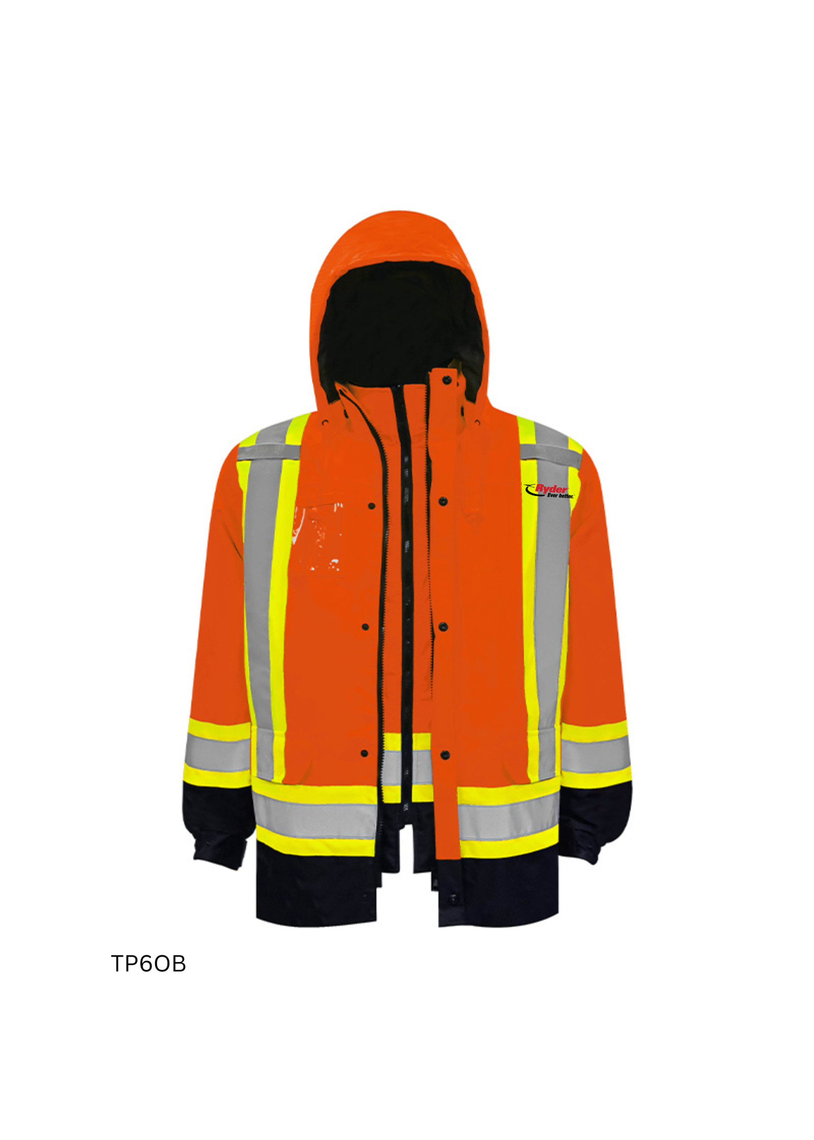 Ground Force Ground Force 6-In-1 Winter Traffic Parka, 4″ Refl. Tape - Ryder Logo