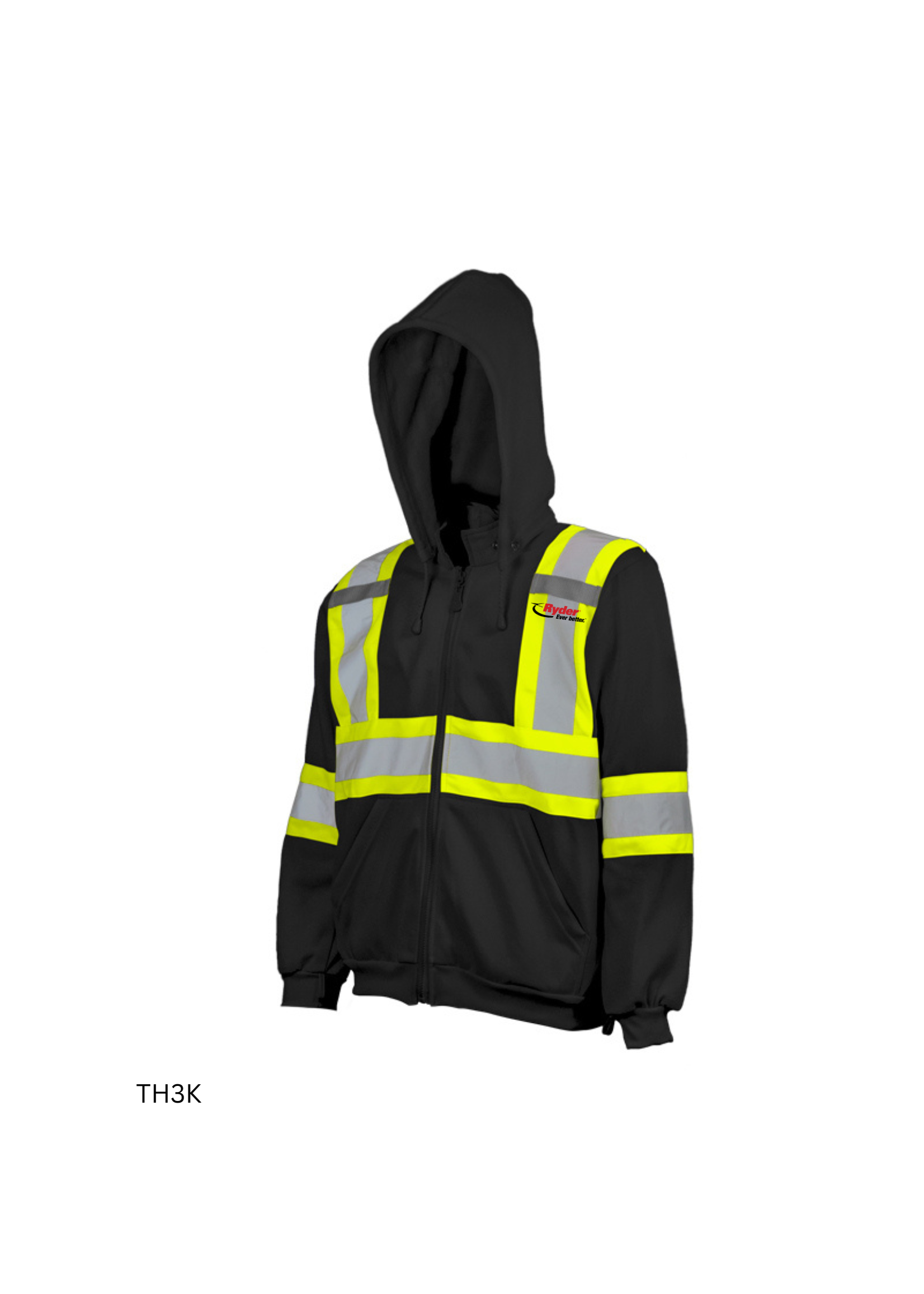 Ground Force Ground Force Traffic Hoodie w/ Detachable Hood, 4″ Refl. Tape - Ryder Logo