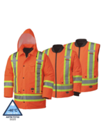 Pioneer Pioneer Hi-Viz Orange 100% Waterproof 7-In-1 Parka - Ryder Logo