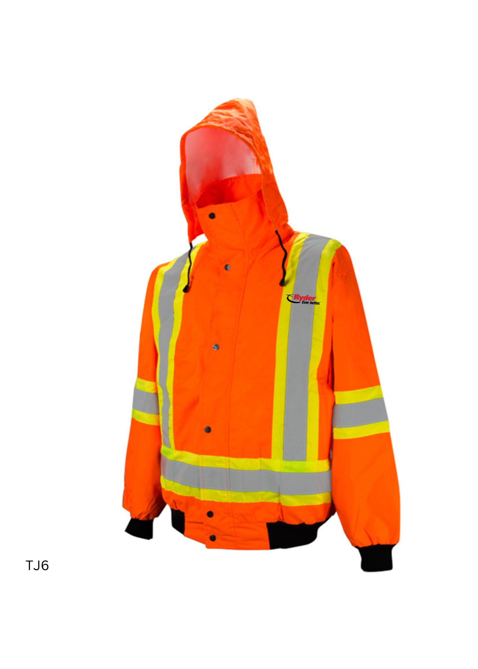 Ground Force Ground Force 6-In-1 Winter Traffic Jacket, 4″ Refl. Tape - Ryder Logo