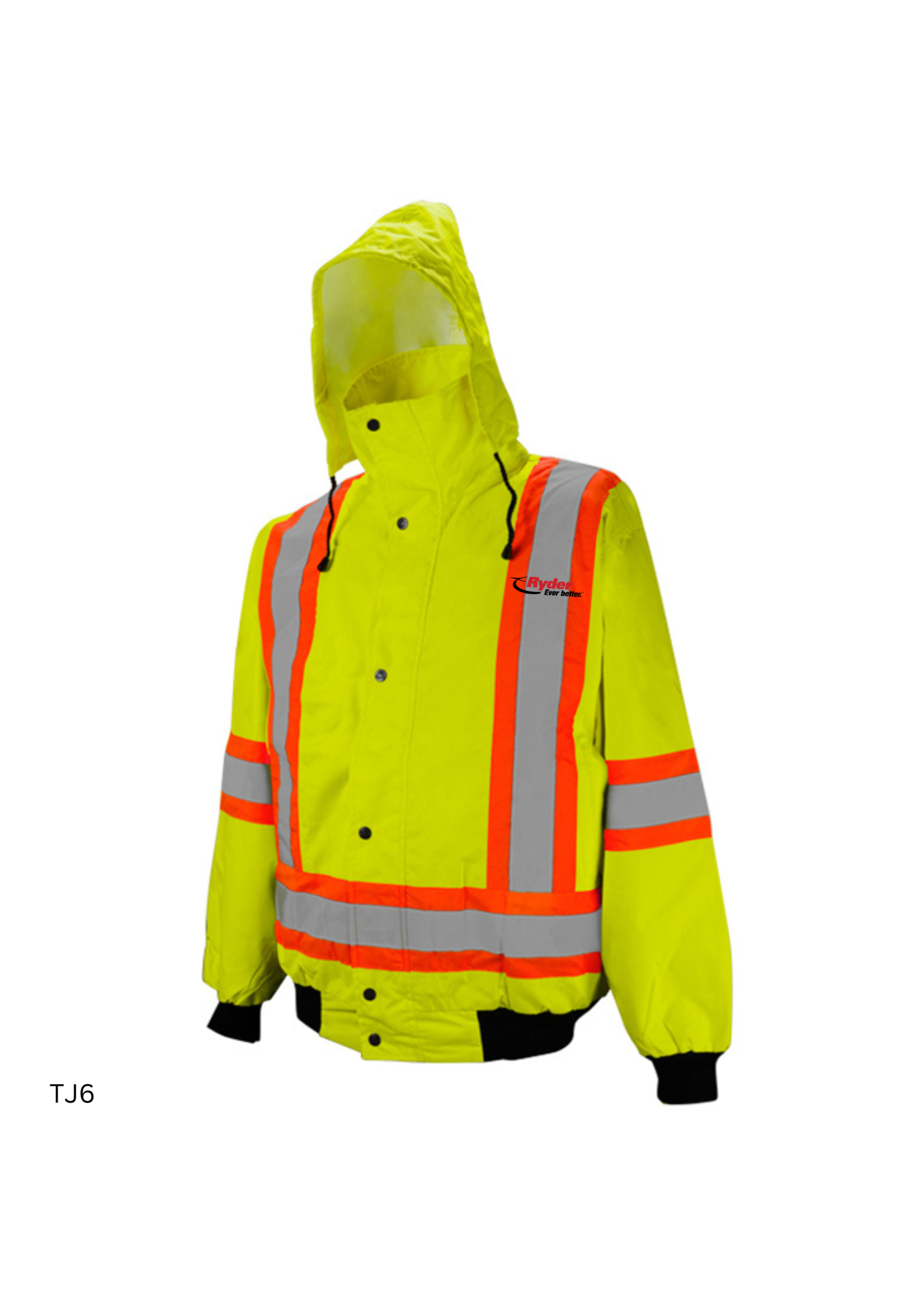 Ground Force Ground Force 6-In-1 Winter Traffic Jacket, 4″ Refl. Tape - Ryder Logo