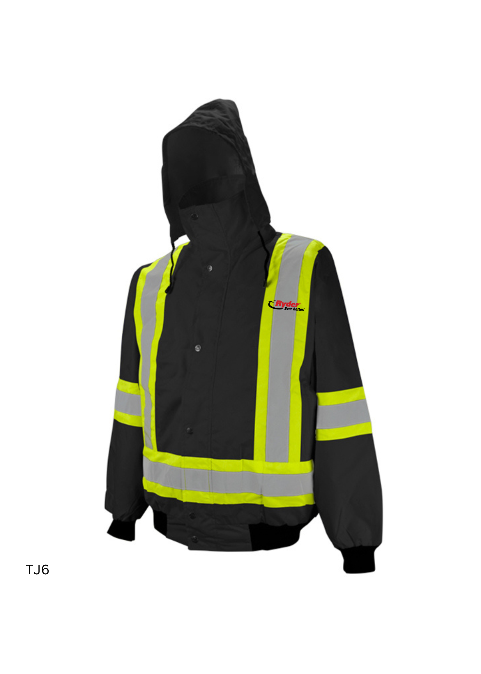 Ground Force Ground Force 6-In-1 Winter Traffic Jacket, 4″ Refl. Tape - Ryder Logo