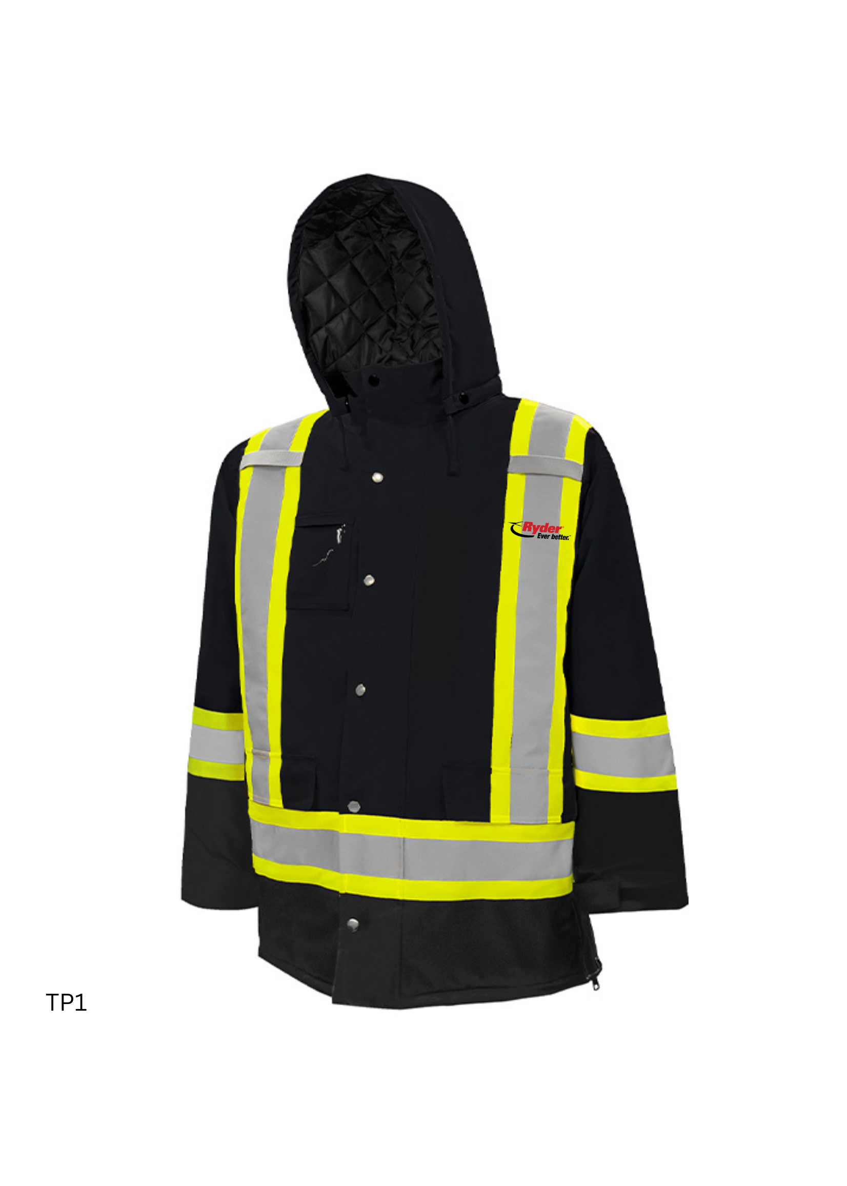 Ground Force Ground Force Winter Traffic Parka, 4″ Refl. Tape - Ryder Logo