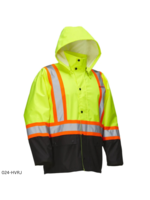 Forcefield Forcefield Hi-Vis Safety Rain Jacket with Snap-Off Hood - Ryder Logo