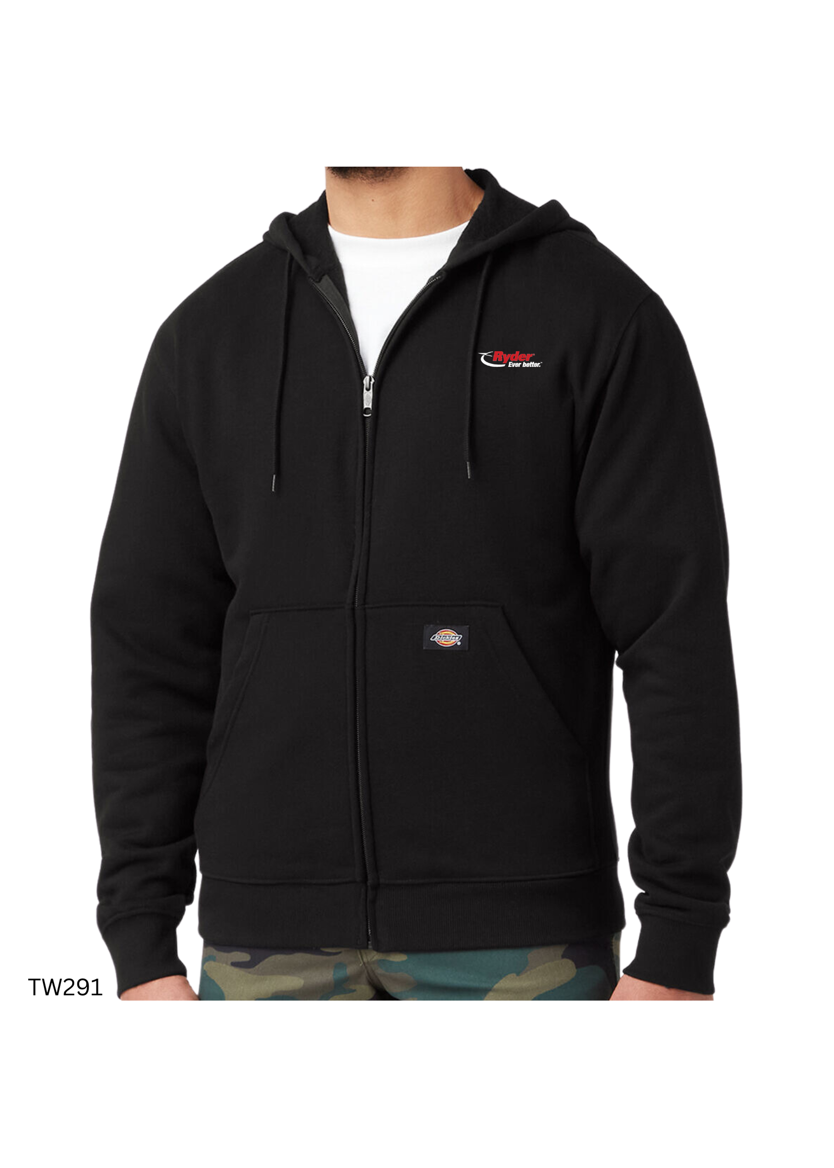 Dickies Dickies Midweight Fleece Zip Hoodie - Ryder Logo