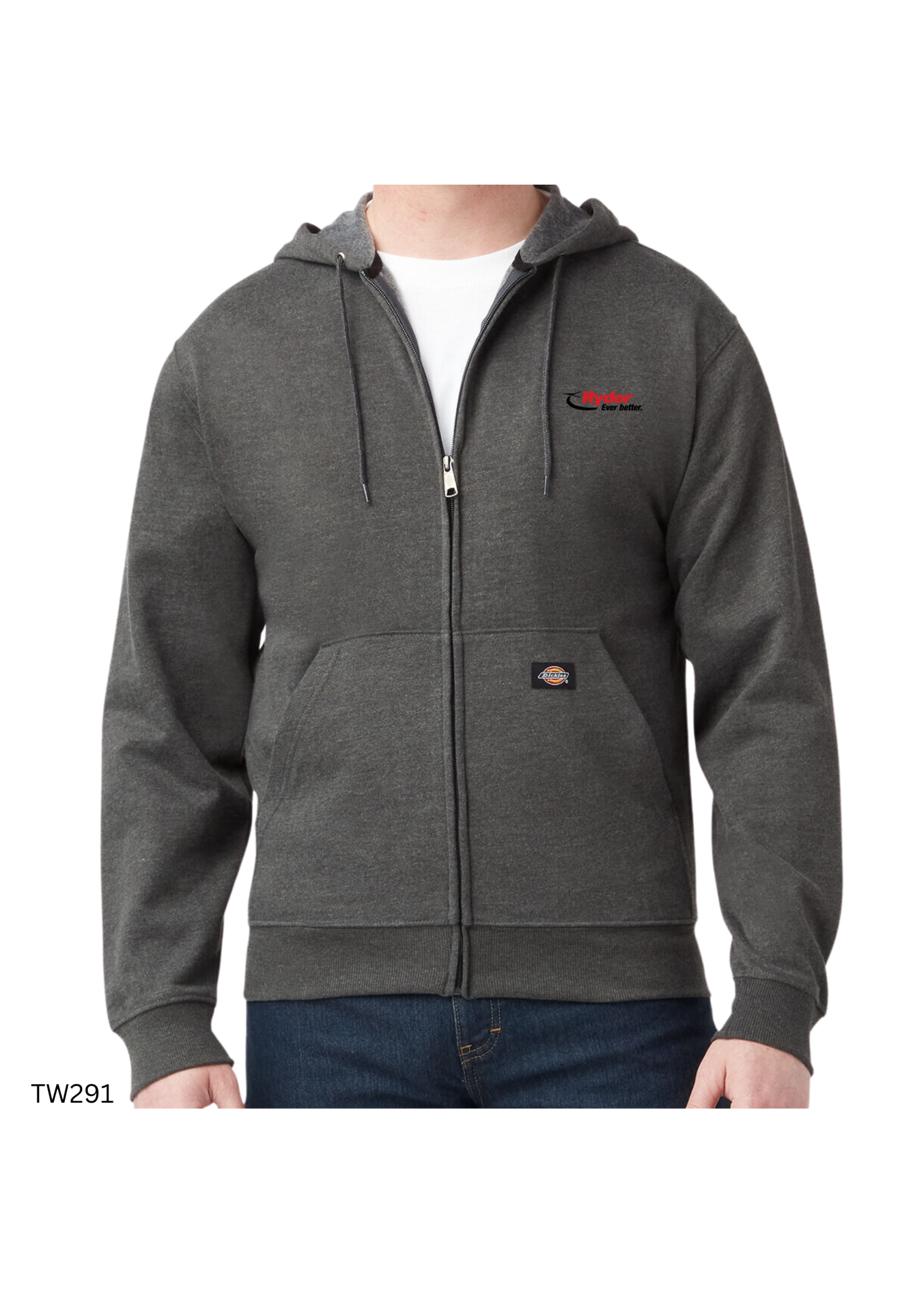Dickies Dickies Midweight Fleece Zip Hoodie - Ryder Logo